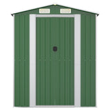 Garden Shed Green 192x689x223 cm Galvanised Steel