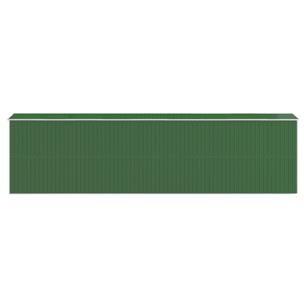 vidaXL Garden Shed Green 192x772x223 cm Galvanised Steel