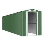 Garden Shed Green 192x855x223 cm Galvanised Steel