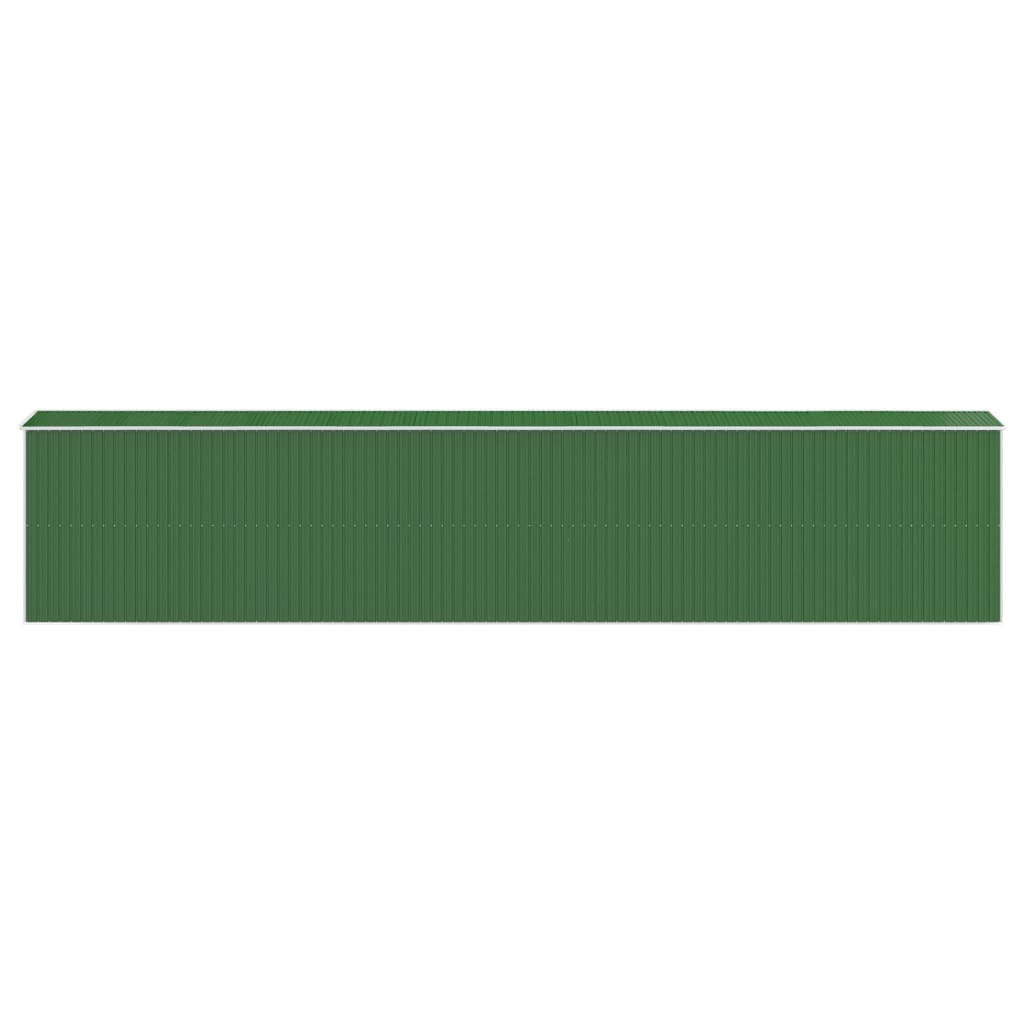 vidaXL Garden Shed Green 192x938x223 cm Galvanised Steel