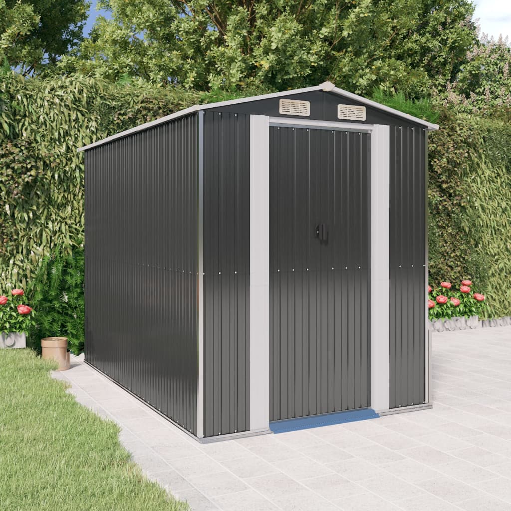 Garden Shed Anthracite 192x274x223 cm Galvanised Steel