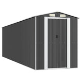 Garden Shed Anthracite 192x689x223 cm Galvanised Steel