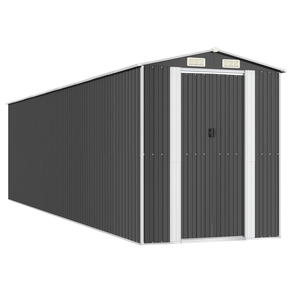 vidaXL Garden Shed Anthracite 192x772x223 cm Galvanised Steel