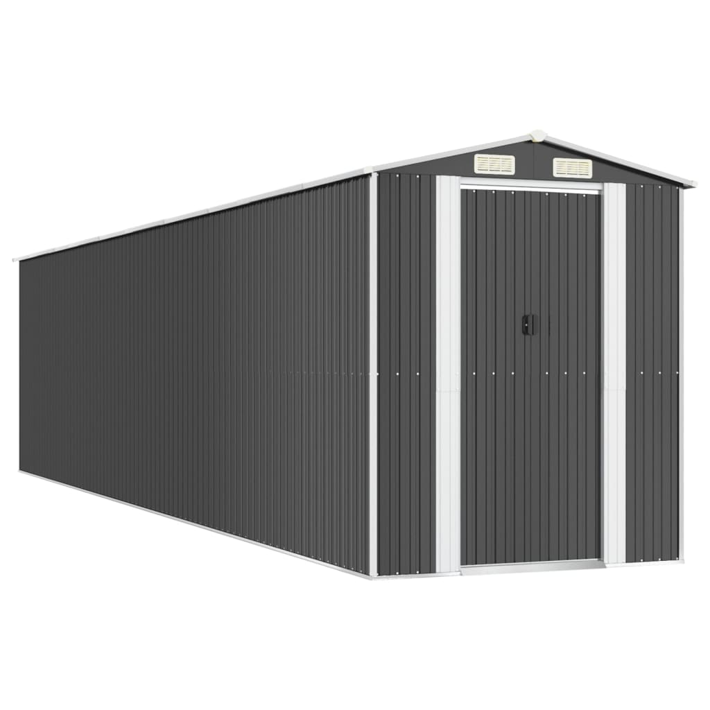 vidaXL Garden Shed Anthracite 192x855x223 cm Galvanised Steel