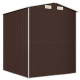 Garden Shed Dark Brown 192x191x223 cm Galvanised Steel