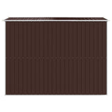 Garden Shed Dark Brown 192x274x223 cm Galvanised Steel