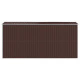 Garden Shed Dark Brown 192x440x223 cm Galvanised Steel