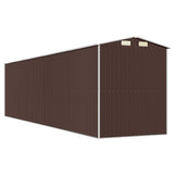 Garden Shed Dark Brown 192x772x223 cm Galvanised Steel