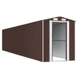 Garden Shed Dark Brown 192x1021x223 cm Galvanised Steel