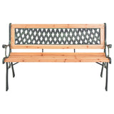 Garden Bench 116 cm Cast Iron and Solid Wood Fir