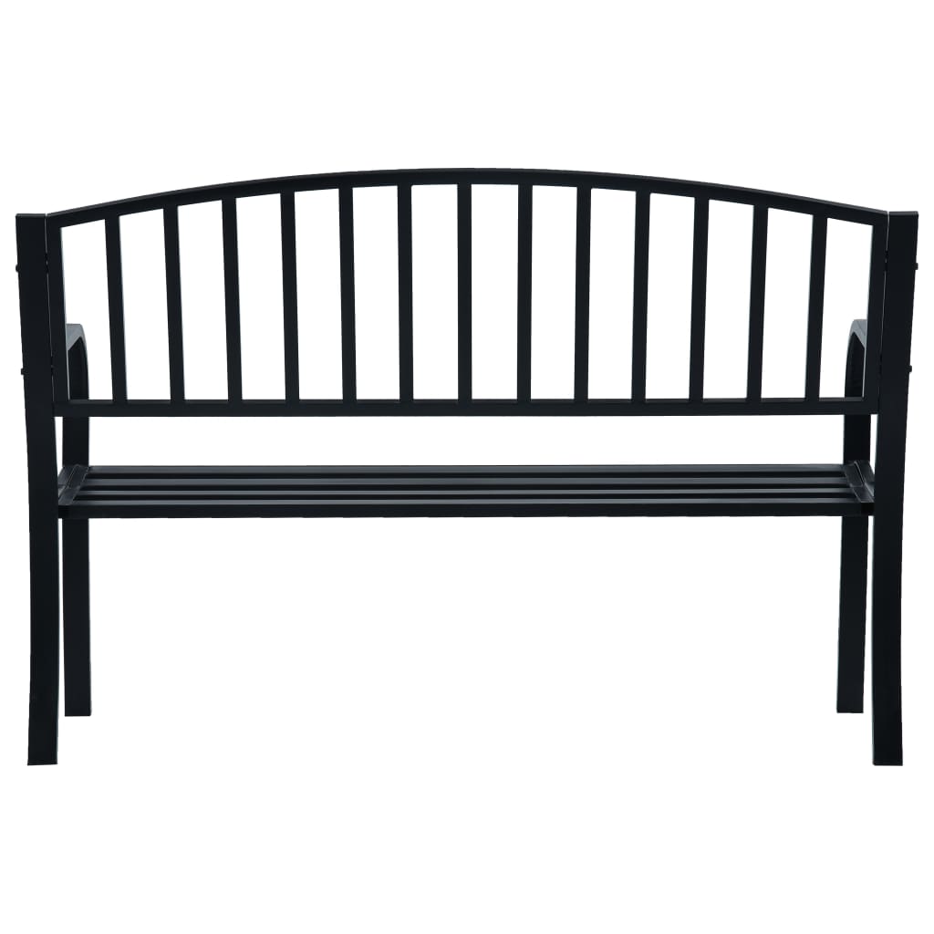 Garden Bench Black 120 cm Steel