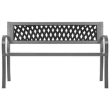 Garden Bench Black 120 cm Steel