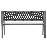 Garden Bench Black 120 cm Steel