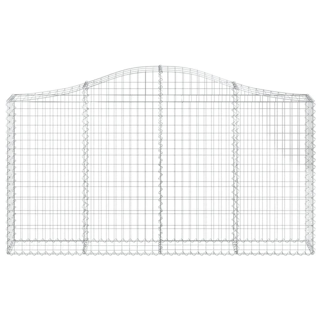 Arched Gabion Basket 200x30x100/120 cm Galvanised Iron
