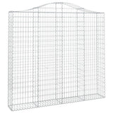 Arched Gabion Basket 200x30x180/200 cm Galvanised Iron