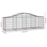 Arched Gabion Basket 200x50x60/80 cm Galvanised Iron