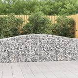 Arched Gabion Basket 400x30x80/100 cm Galvanised Iron