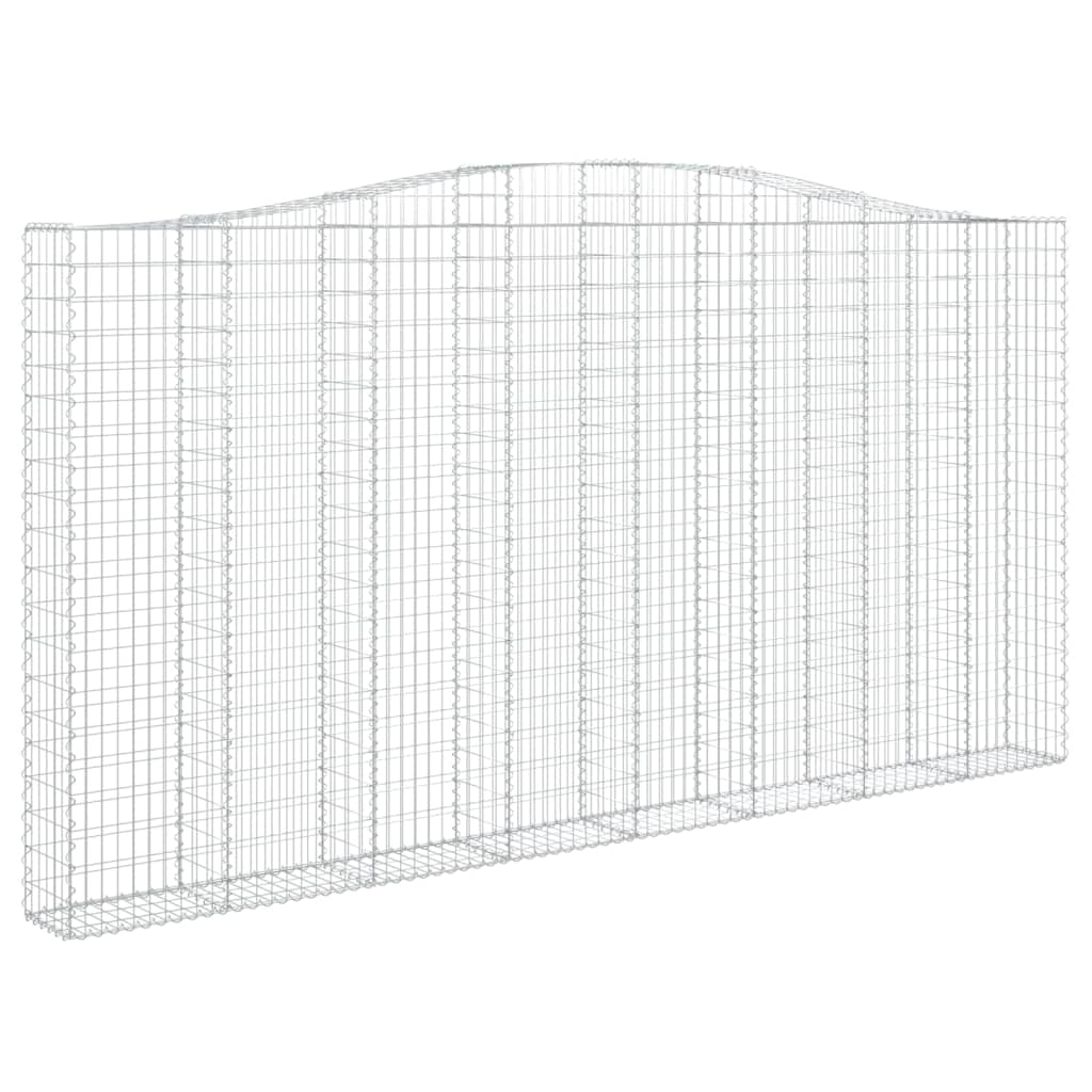 Arched Gabion Basket 400x30x200/220 cm Galvanised Iron