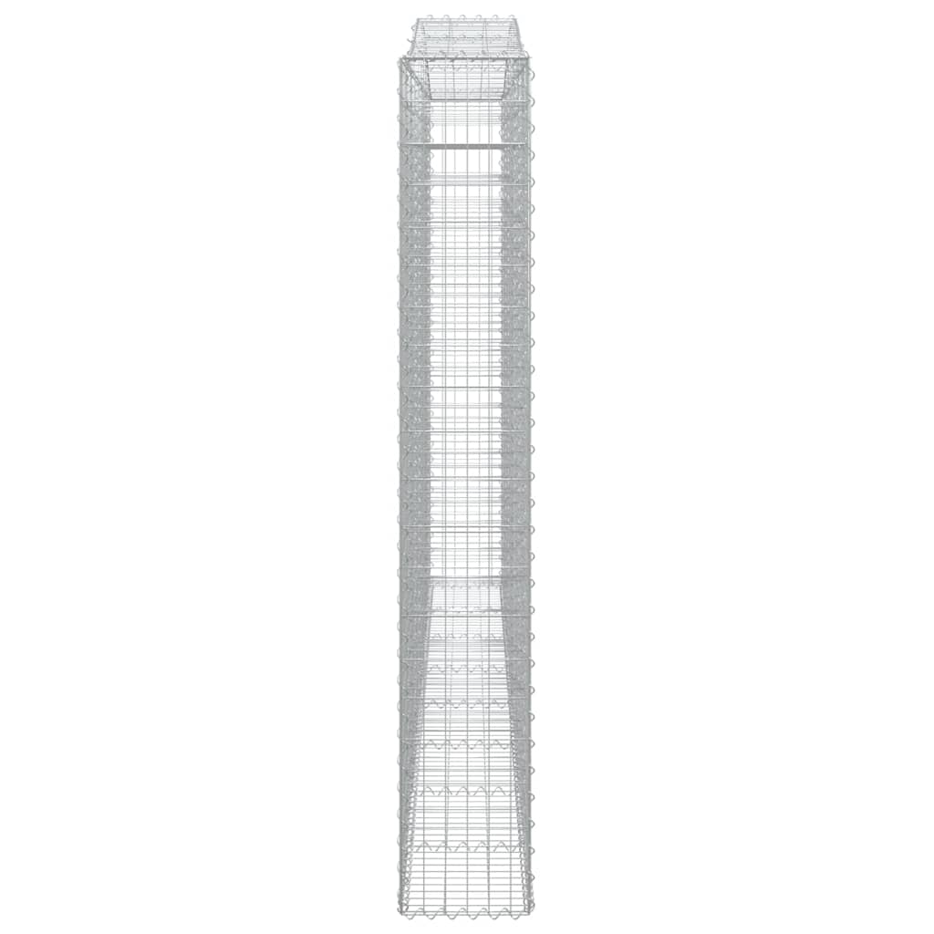 Arched Gabion Basket 400x30x200/220 cm Galvanised Iron