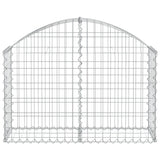 Arched Gabion Basket 100x30x60/80 cm Galvanised Iron