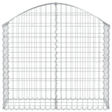 Arched Gabion Basket 100x30x80/100 cm Galvanised Iron