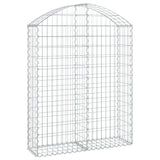 Arched Gabion Basket 100x30x120/140 cm Galvanised Iron