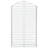 Arched Gabion Basket 100x30x160/180 cm Galvanised Iron