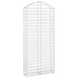 Arched Gabion Basket 100x30x220/240 cm Galvanised Iron