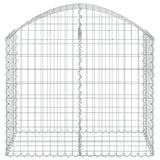 Arched Gabion Basket 100x50x80/100 cm Galvanised Iron