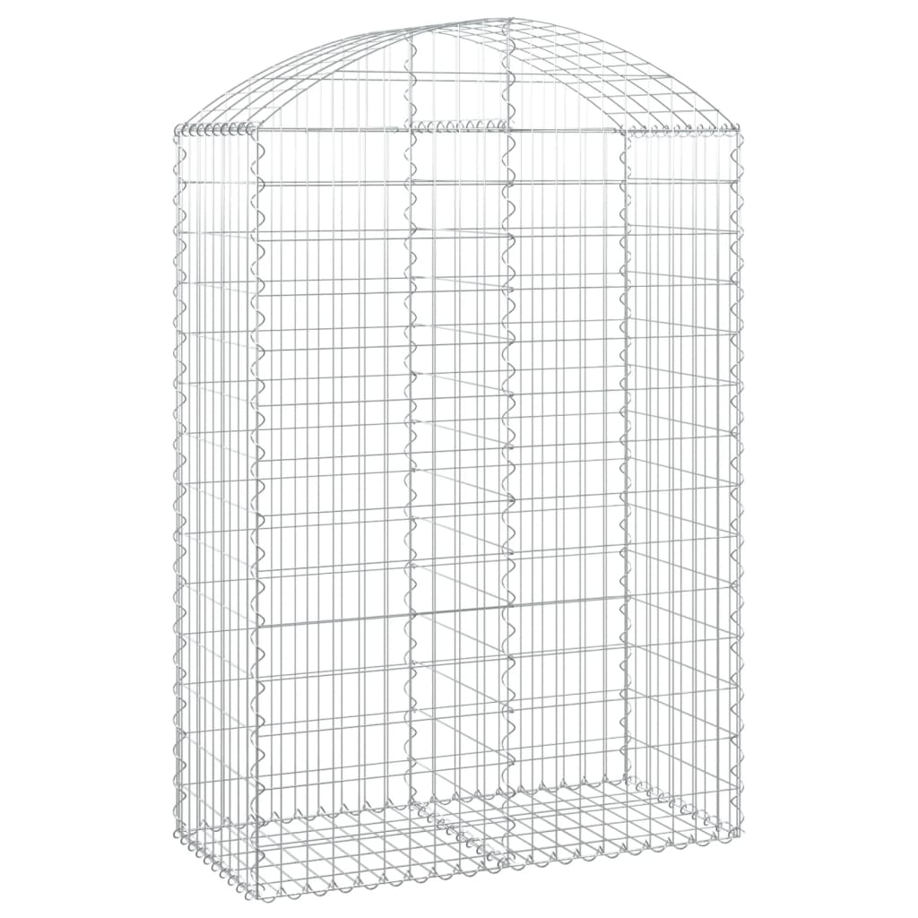 Arched Gabion Basket 100x50x140/160 cm Galvanised Iron