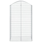 Arched Gabion Basket 100x50x160/180 cm Galvanised Iron