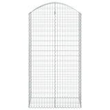 Arched Gabion Basket 100x50x180/200 cm Galvanised Iron