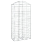 Arched Gabion Basket 100x50x200/220 cm Galvanised Iron