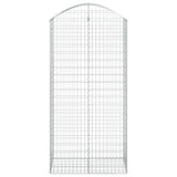 Arched Gabion Basket 100x50x200/220 cm Galvanised Iron