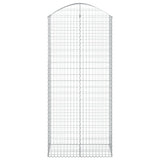 Arched Gabion Basket 100x50x220/240 cm Galvanised Iron