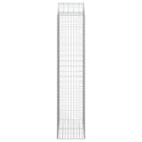 Arched Gabion Basket 100x50x220/240 cm Galvanised Iron