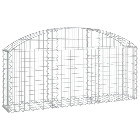 Arched Gabion Basket 150x30x60/80 cm Galvanised Iron