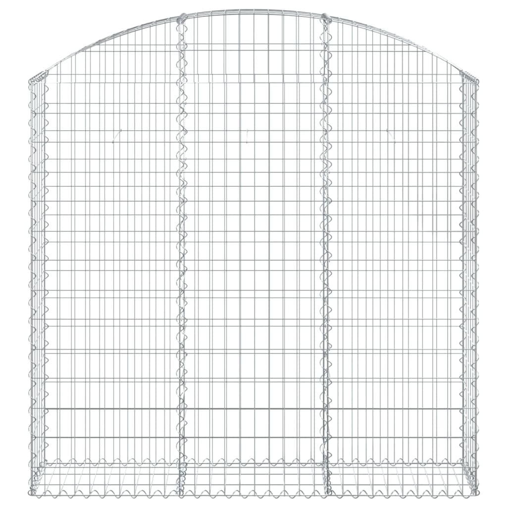 Arched Gabion Basket 150x30x140/160 cm Galvanised Iron