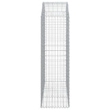 Arched Gabion Basket 150x50x160/180 cm Galvanised Iron