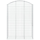 Arched Gabion Basket 150x50x200/220 cm Galvanised Iron