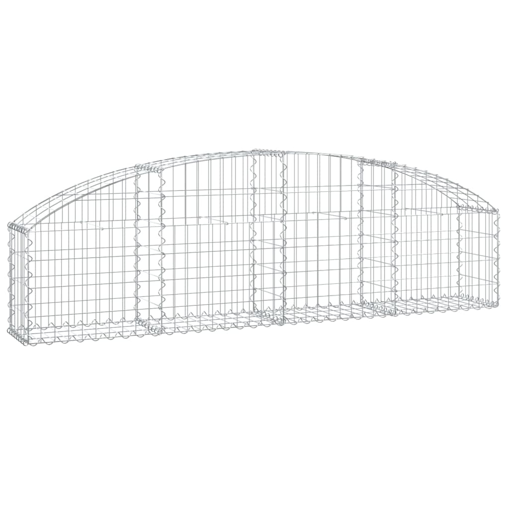 Arched Gabion Basket 200x30x40/60 cm Galvanised Iron
