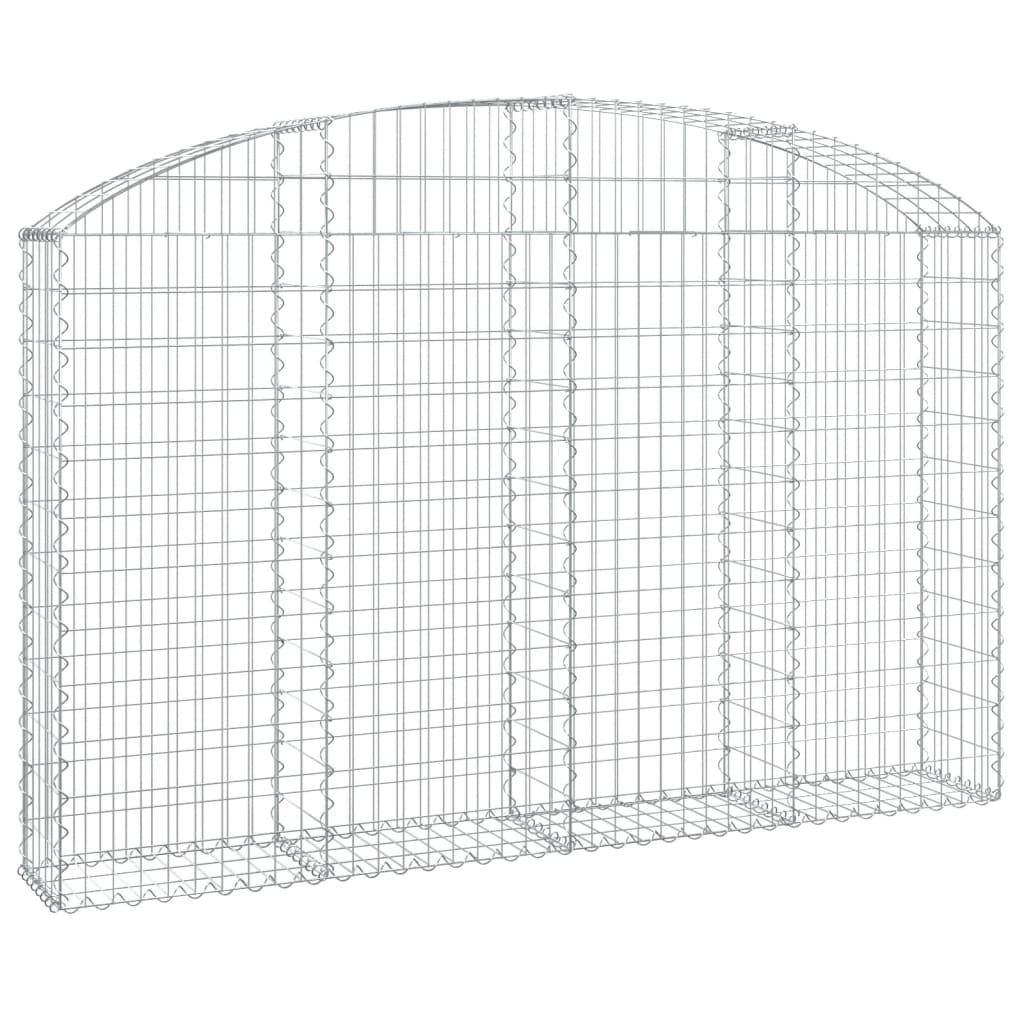 Arched Gabion Basket 200x30x120/140 cm Galvanised Iron
