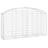 Arched Gabion Basket 200x50x100/120 cm Galvanised Iron