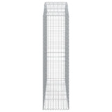 Arched Gabion Basket 200x50x180/200 cm Galvanised Iron