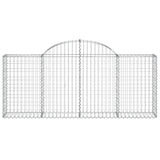 Arched Gabion Basket 200x30x80/100 cm Galvanised Iron