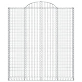 Arched Gabion Basket 200x30x220/240 cm Galvanised Iron