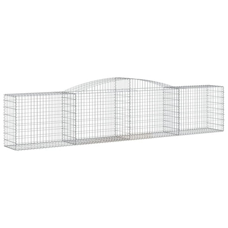 Arched Gabion Basket 400x50x80/100 cm Galvanised Iron