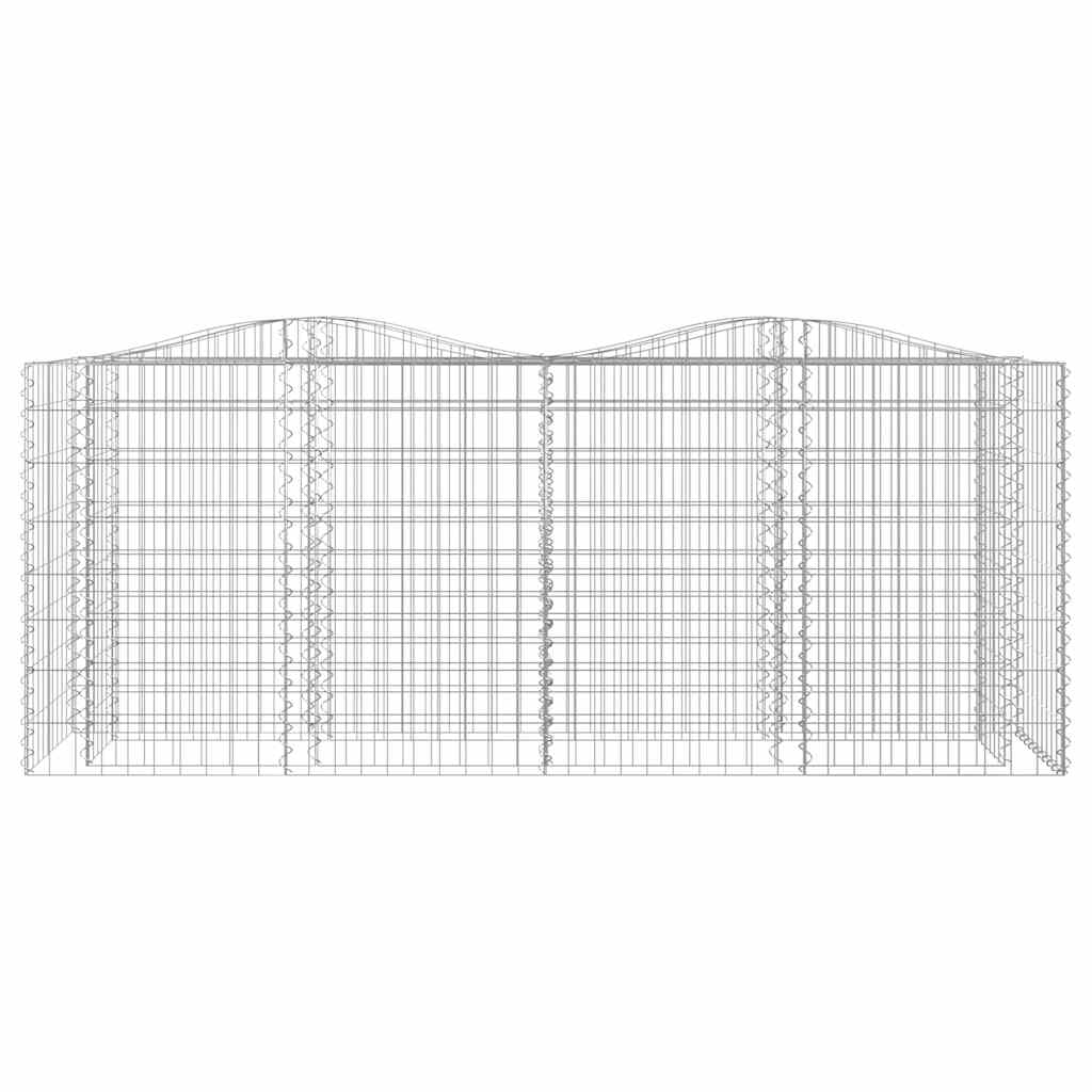 Arched Gabion Raised Bed 200x50x100 cm Galvanised Iron