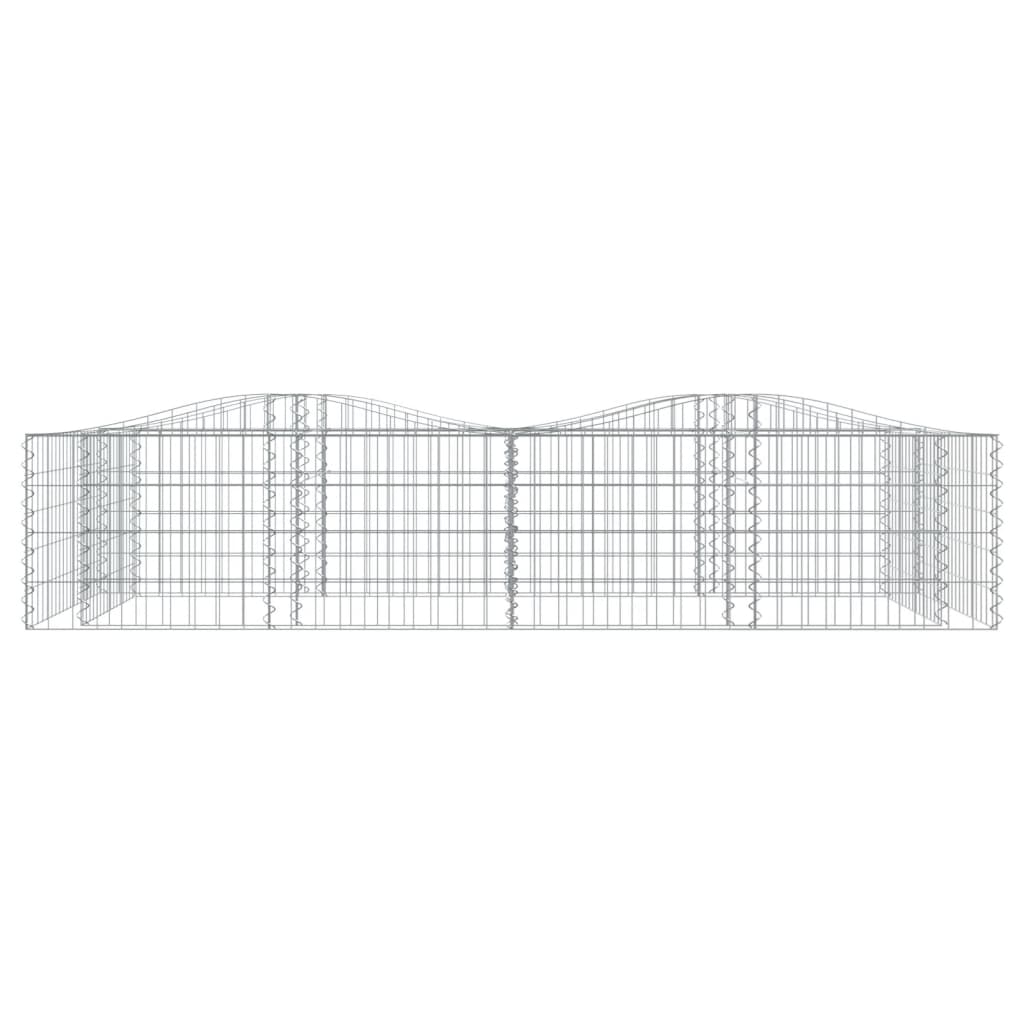 Arched Gabion Raised Bed 200x100x50 cm Galvanised Iron