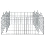 Arched Gabion Raised Bed 200x100x50 cm Galvanised Iron